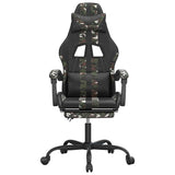 Vidaxl gamestoel met voetensteun kunstleer zwart en camouflage