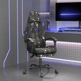 Vidaxl gamestoel met voetensteun kunstleer zwart en camouflage
