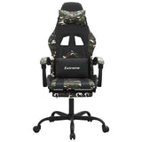 Vidaxl gamestoel met voetensteun kunstleer zwart en camouflage