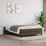 Vidaxl boxspring bed stof donkerbruin 140x200 cm