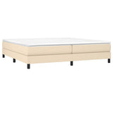 Vidaxl boxspring bed stof crèmekleurig 200x200 cm