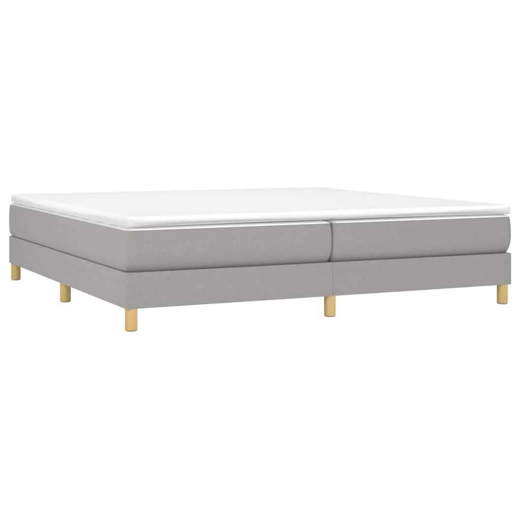 Vidaxl boxspring bed stof lichtgrijs 200x200 cm