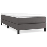 Vidaxl boxspring bed kunstleer grijs 80x200 cm