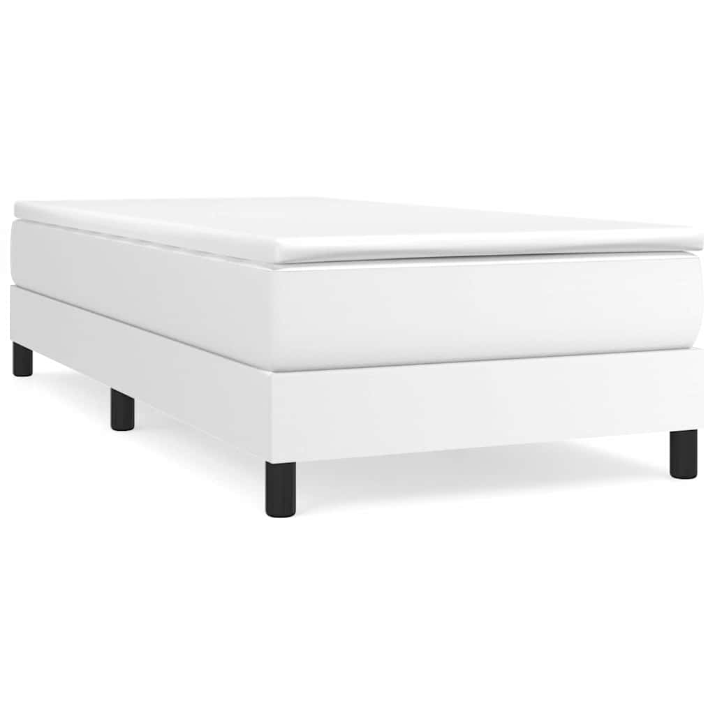 Vidaxl boxspring bed kunstleer wit 90x190 cm