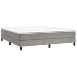 Vidaxl boxspring bed 180x200 cm fluweel lichtgrijs