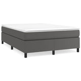 Vidaxl boxspring bed kunstleer grijs 140x200 cm