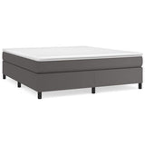 Vidaxl boxspring bed kunstleer grijs 160x200 cm