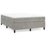 Vidaxl boxspring bed 140x190 cm fluweel lichtgrijs