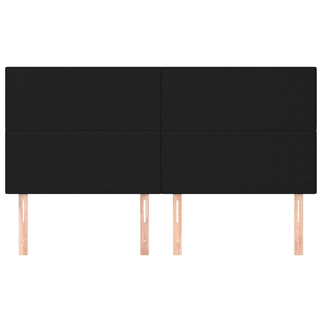 Vidaxl hoofdbord zwart 200x5x118 128 cm stof
