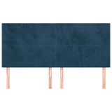 Vidaxl hoofdbord donkerblauw 200x5x118 128 cm fluweel