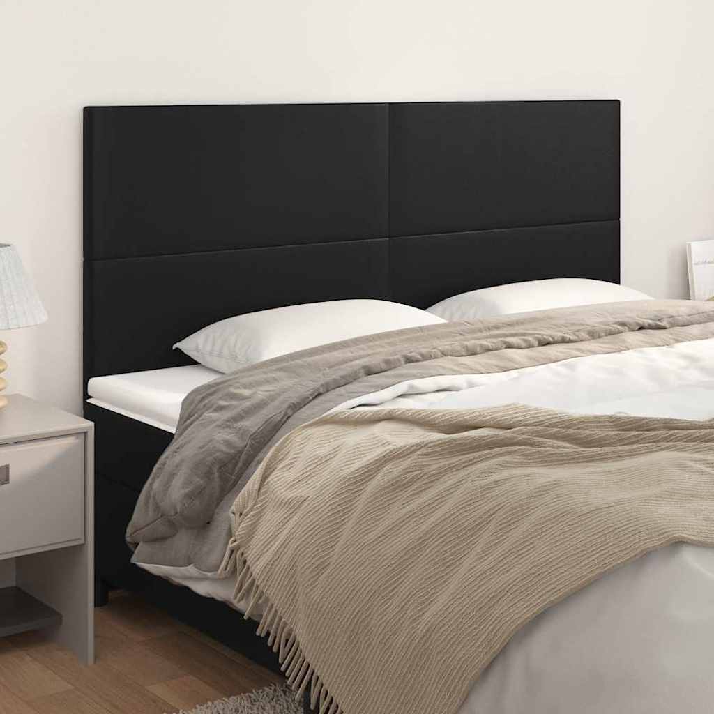 Vidaxl hoofdbord zwart 180x5x118 128 cm kunstleer