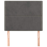 Vidaxl hoofdbord donkergrijs 90x5x118 128 cm fluweel