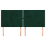 Vidaxl hoofdbord donkergroen 200x5x118 128 cm fluweel
