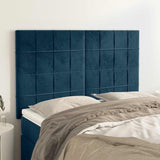 Vidaxl hoofdbord donkerblauw 144x5x118 128 cm fluweel