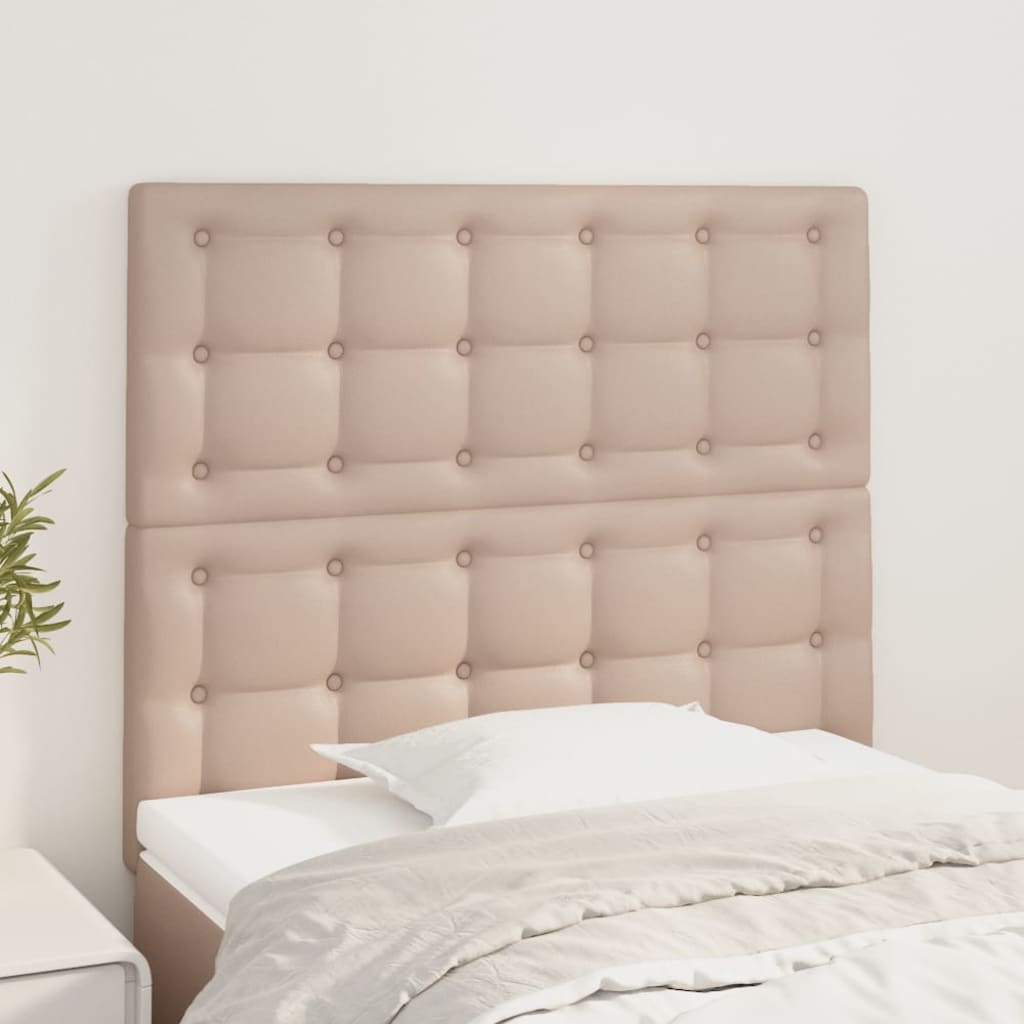 Vidaxl hoofdbord cappuccino 80x5x118 128 cm kunstleer