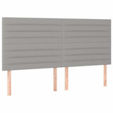Vidaxl hoofdbord lichtgrijs 160x5x118 128 cm stof