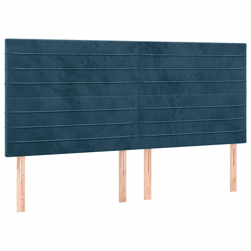 Vidaxl hoofdbord donkerblauw 180x5x118 128 cm fluweel