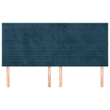 Vidaxl hoofdbord donkerblauw 200x5x118 128 cm fluweel