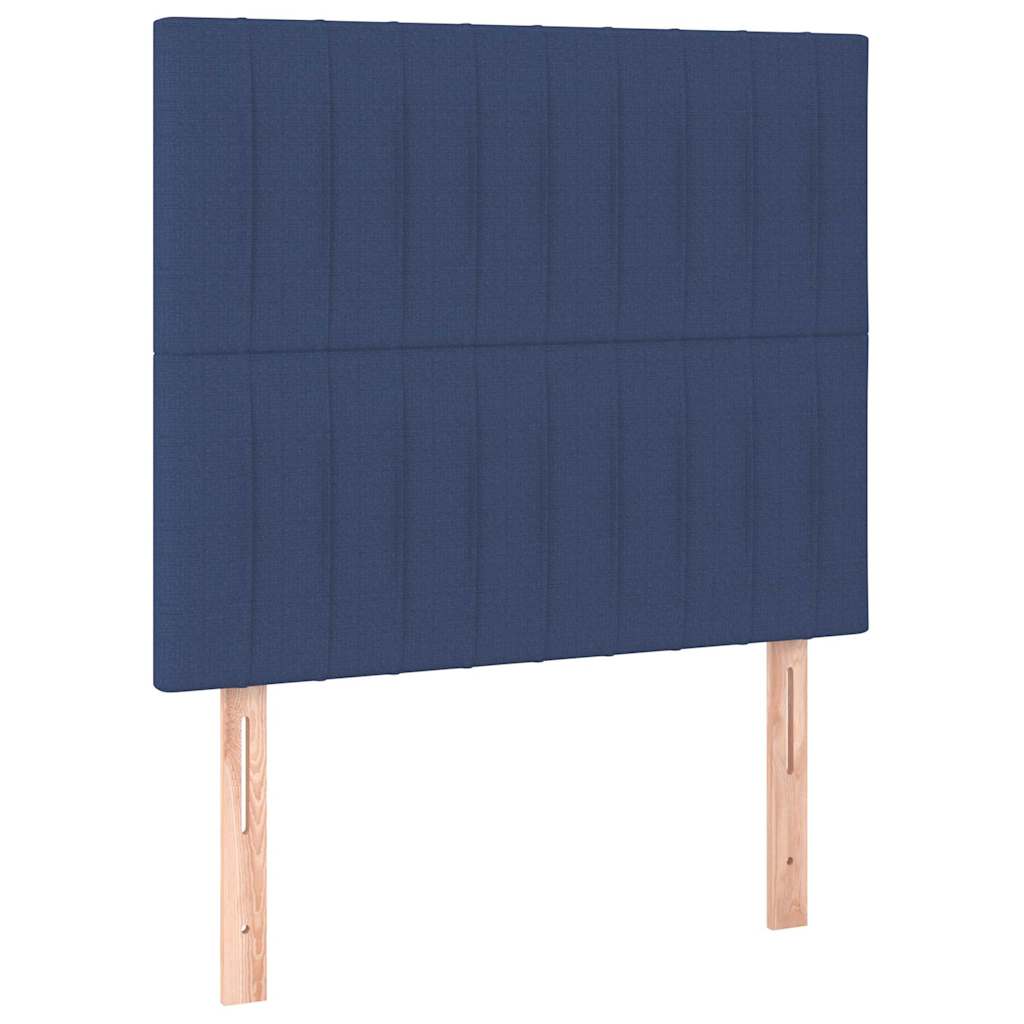 Vidaxl hoofdbord blauw 90x5x118 128 cm stof