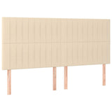 Vidaxl hoofdbord crème 200x5x118 128 cm stof