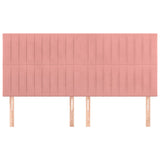 Vidaxl hoofdbord roze 200x5x118 128 cm fluweel