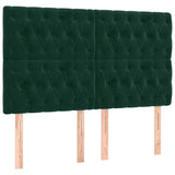 Vidaxl hoofdbord donkergroen 160x7x118 128 cm fluweel