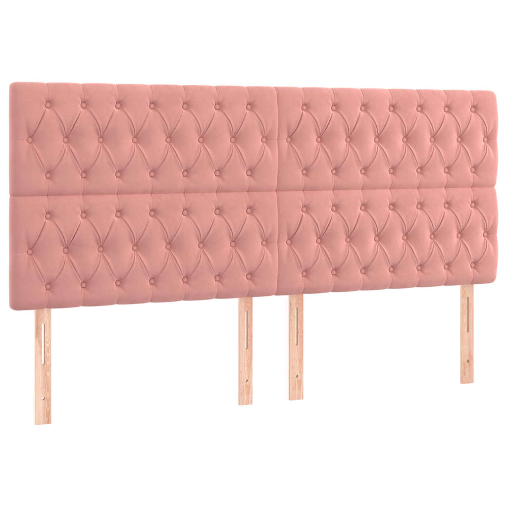 Vidaxl hoofdbord roze 180x7x118 128 cm fluweel
