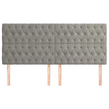 Vidaxl hoofdbord lichtgrijs 200x7x118 128 cm fluweel
