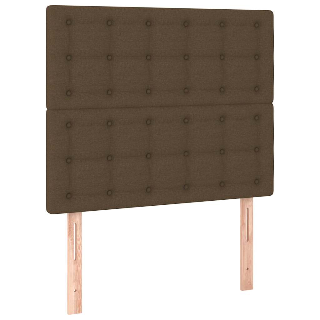 Vidaxl hoofdbord donkerbruin 90x5x118 128 cm stof