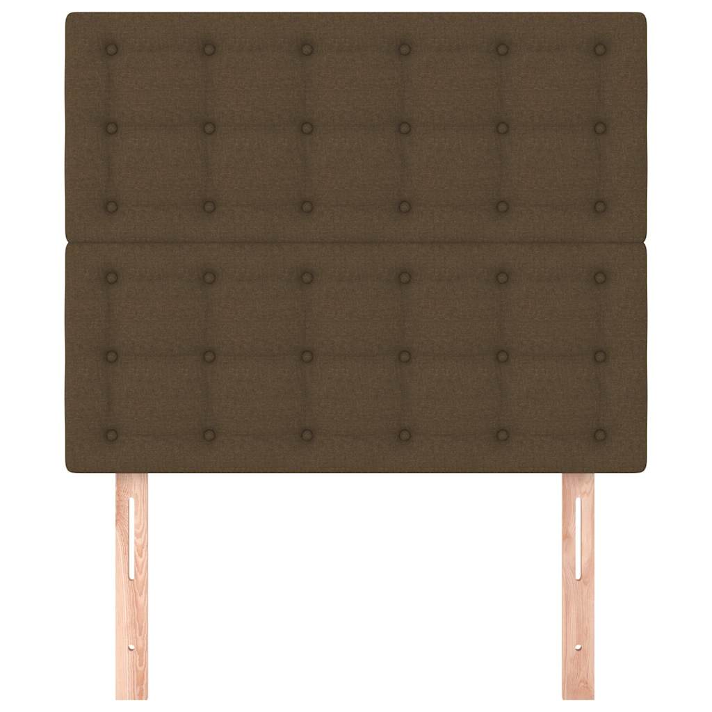 Vidaxl hoofdbord donkerbruin 100x5x118 128 cm stof