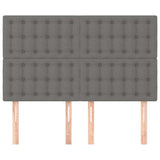Vidaxl hoofdbord donkergrijs 144x5x118 128 cm stof
