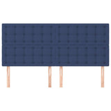 Vidaxl hoofdbord blauw 160x5x118 128 cm stof