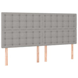 Vidaxl hoofdbord lichtgrijs 200x5x118 128 cm stof