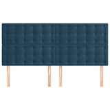 Vidaxl hoofdbord donkerblauw 160x5x118 128 cm fluweel