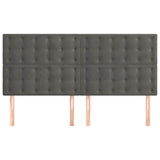 Vidaxl hoofdbord donkergrijs 200x5x118 128 cm fluweel