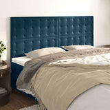 Vidaxl hoofdbord donkerblauw 200x5x118 128 cm fluweel