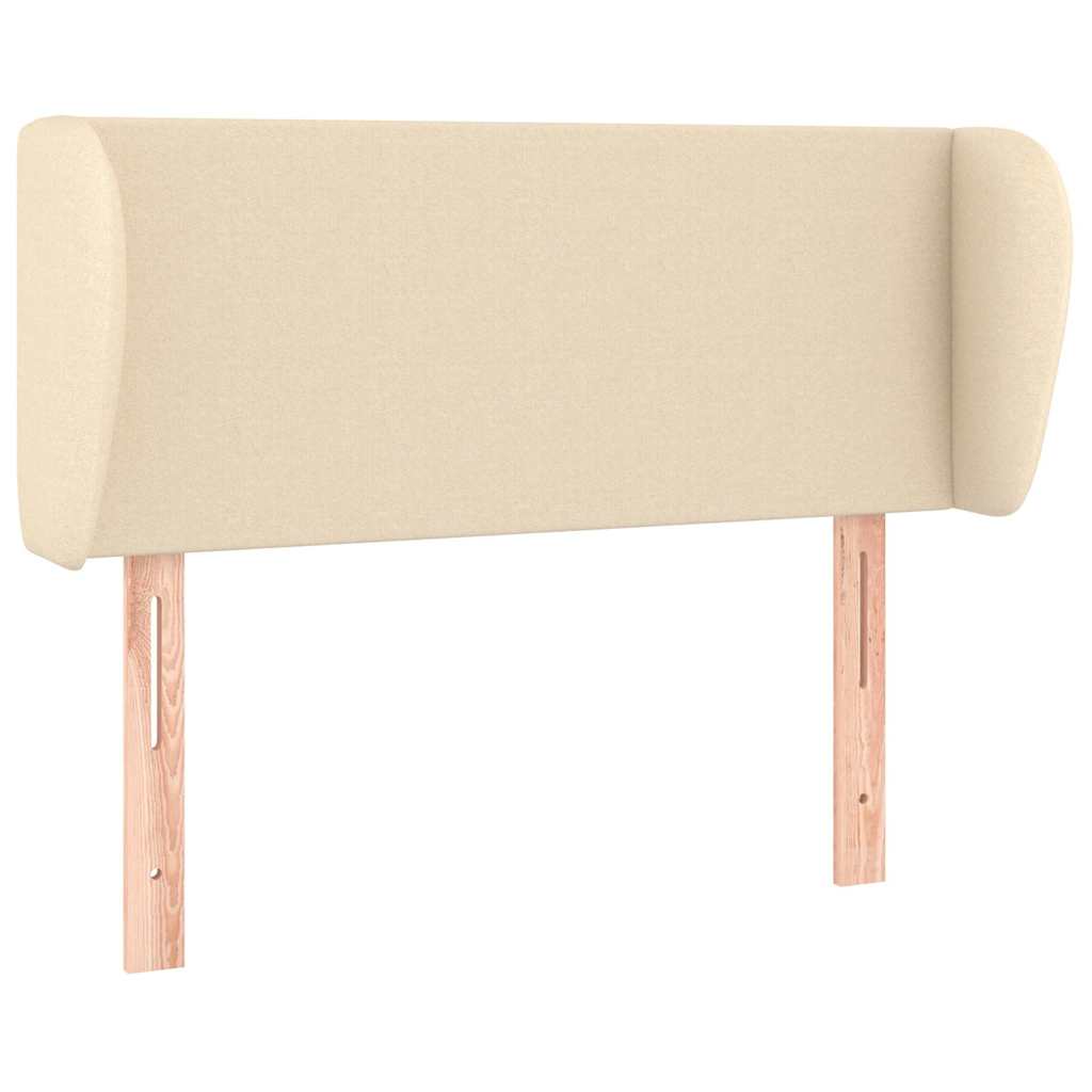 Vidaxl hoofdbord met randen 93x23x78 88 cm stof crèmekleurig