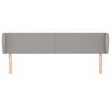 Vidaxl hoofdbord met randen 163x23x78 88 cm stof lichtgrijs