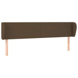 Vidaxl hoofdbord met randen 203x23x78 88 cm stof donkerbruin