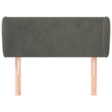 Vidaxl hoofdbord met randen 103x23x78 88 cm fluweel donkergrijs