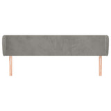 Vidaxl hoofdbord met randen 183x23x78 88 cm fluweel lichtgrijs