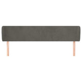 Vidaxl hoofdbord met randen 183x23x78 88 cm fluweel donkergrijs
