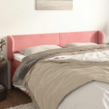 Vidaxl hoofdbord met randen 203x23x78 88 cm fluweel roze