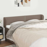 Vidaxl hoofdbord met randen 183x23x78 88 cm stof taupe