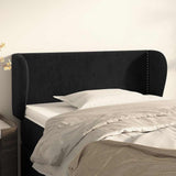Vidaxl hoofdbord met randen 83x23x78 88 cm fluweel zwart