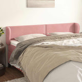Vidaxl hoofdbord met randen 163x23x78 88 cm fluweel roze