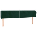 Vidaxl hoofdbord met randen 183x23x78 88 cm fluweel donkergroen