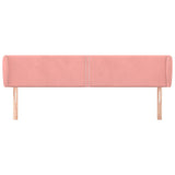 Vidaxl hoofdbord met randen 183x23x78 88 cm fluweel roze