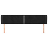 Vidaxl hoofdbord met randen 203x23x78 88 cm fluweel zwart