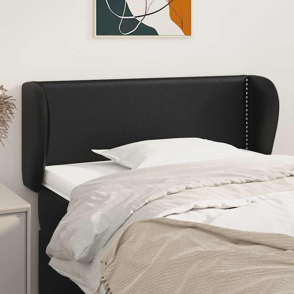 Vidaxl hoofdbord met randen 103x23x78 88 cm kunstleer zwart